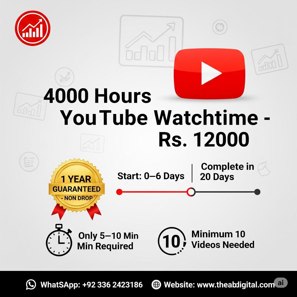 4000 Hours of YouTube Watchtime 4000 Hours of YouTube Watchtime - Image 1