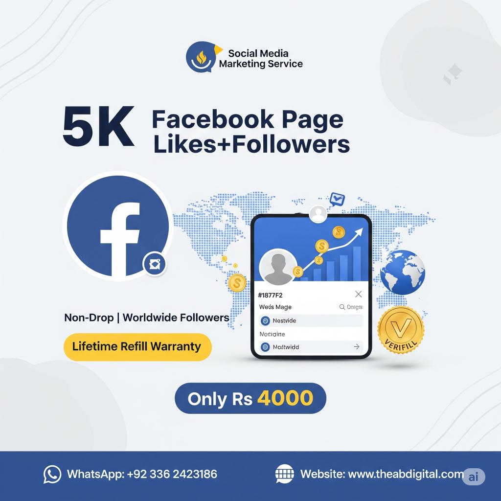 5K Facebook Page Likes + Followers 5K Facebook Page Likes + Followers - Image 1