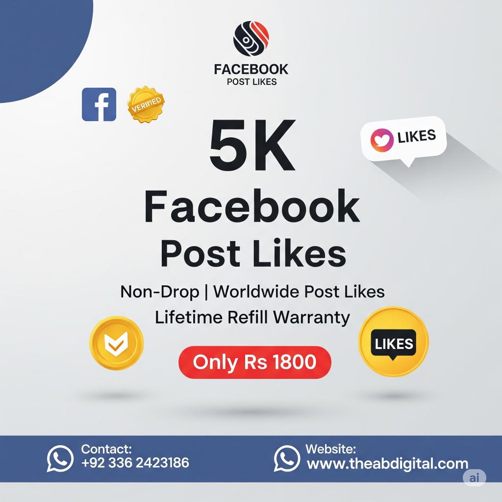 5K Facebook Post Likes 5K Facebook Post Likes - Image 1