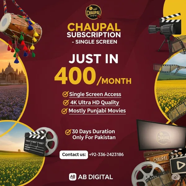 Enjoy unlimited streaming with Chaupal Subscription. Access exclusive content, movies, shows, and documentaries without interruptions. Start your premium entertainment experience today! Chaupal Subscription - Image 1